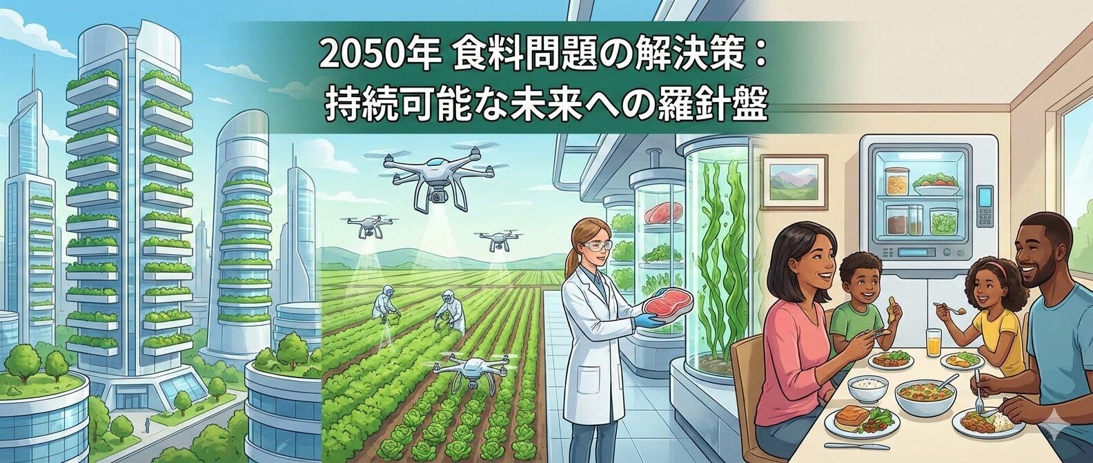 2050年食料問題における、問題解決までの手順書