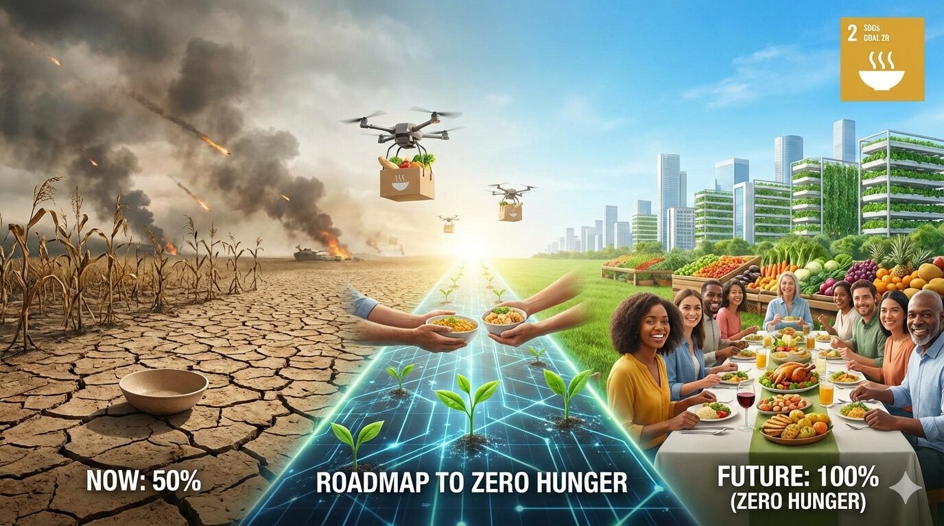 SDGs 目標2（飢餓をゼロに）における、問題解決までの手順書