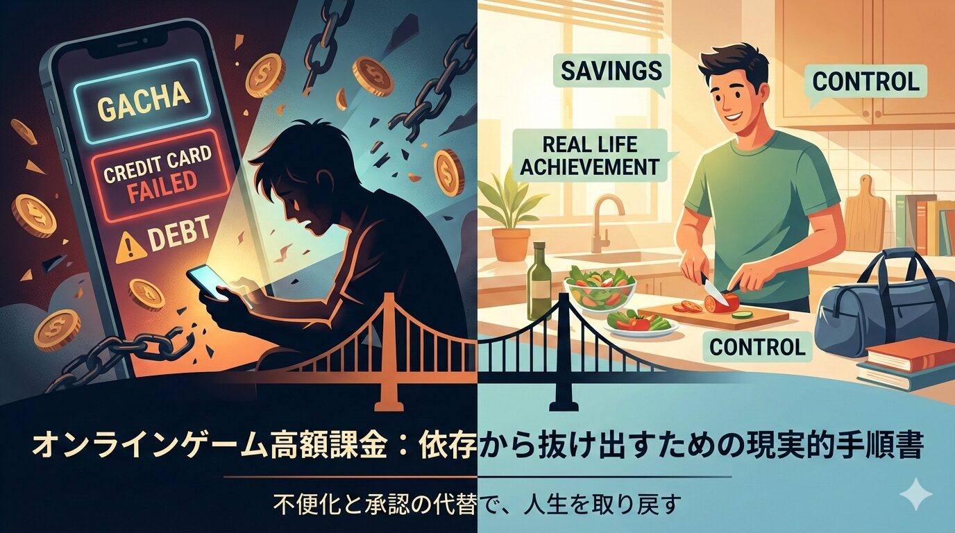 大人のオンラインゲームの高額課金における、問題解決までの手順書