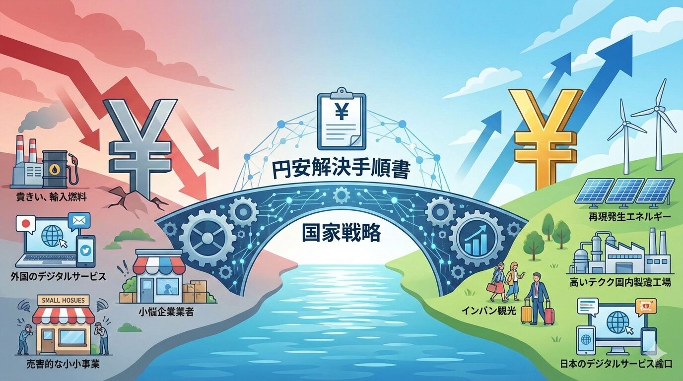 円安における、国レベルを含む問題解決までの手順書