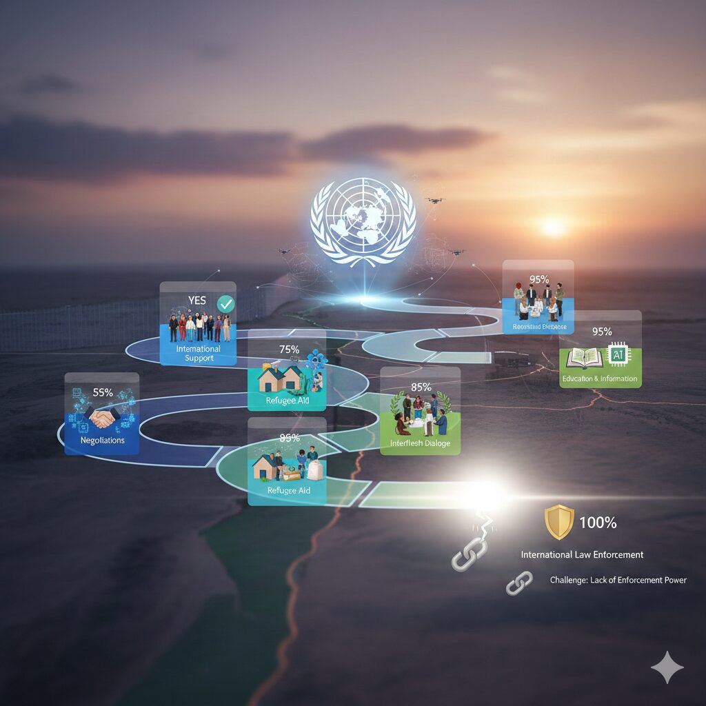 パレスチナ問題における、国連による問題解決までの手順書