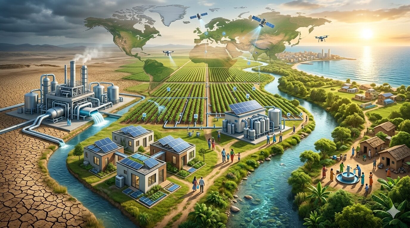 世界の水不足における、問題解決までの手順書