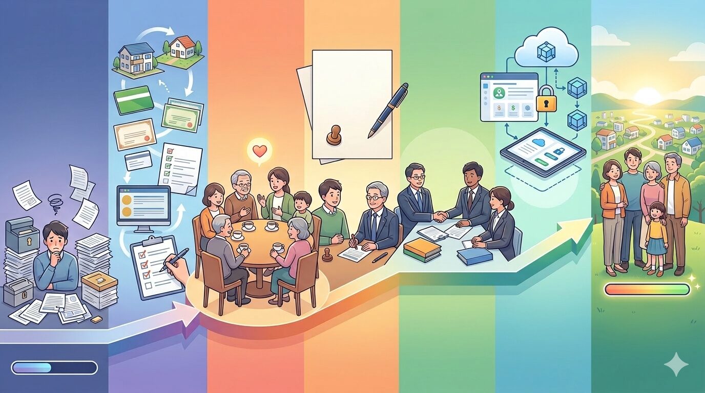 相続問題における、問題解決までの手順書