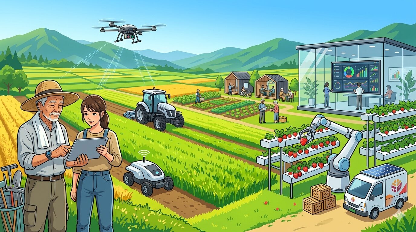 農業の高齢化・担い手不足における、問題解決までの手順書