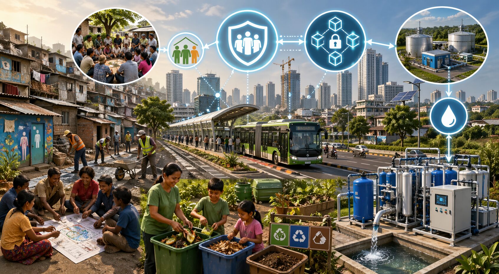 発展途上国 都市問題 解決策における、問題解決までの手順書